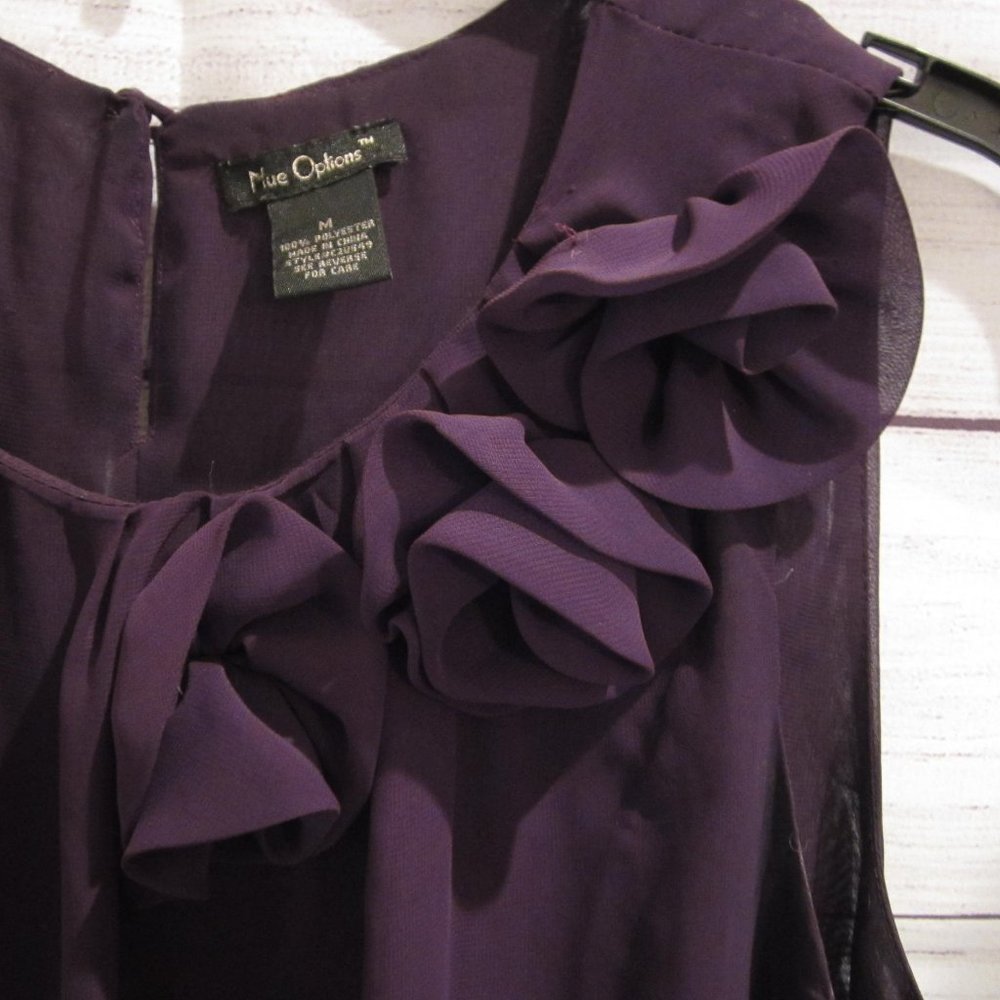 Purple Nue Options Sleeveless Blouse